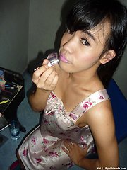 Thai Ladyboy Mai Makeup and Masturbation