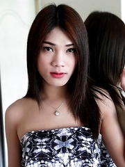 20 year old Sexy Thai ladyboy sucks the cock of her white tourist friend