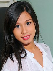 Cute ladyboy plays with shecock