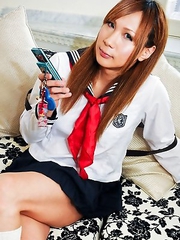 Enjoy this exclusive hardcore scene preview photos featuring slutty schoolgirl Yuu Hoshibana!