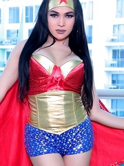 Wonder Woman TS Filipina Shemale Gone Wild