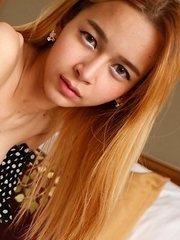 20yo Thai ladyboy Yuki gets cum covered by big white cock